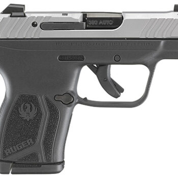Ruger LCP Max Compact .380 ACP, 10+1, 2.80" Black Oxide Steel Barrel, Matte Stainless Serrated Slide, Black Polymer Frame with Serrated Trigger Guard, Black Nylon Grip