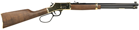 Henry Side Gate Lever Action Rifle .45 Colt 20" Blued Octagon Barrel Brass Receiver American Walnut Stock Adjustable Sights