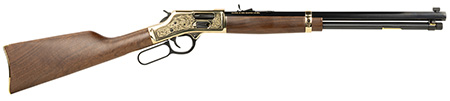 Henry Side Gate Deluxe .44 Mag/.44 Special with 20" Blued Octagon Barrel and 10+1 Capacity (Engraved Polished Brass Receiver)