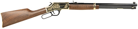 Henry Deluxe Side Gate .45 Colt (Long Colt) with 20" Blued Octagon Barrel and 10+1 Capacity (Engraved Brass Receiver)