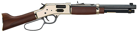 Henry Mare's Leg Side Gate Lever Action Rifle .45 Colt 5+1 12.9" Blued Octagon Barrel Polished Brass American Walnut Stock Large Loop