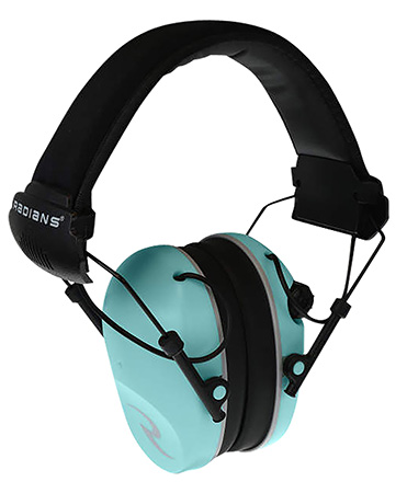 Radians R3220ECS R3200 Dual Mic Electronic Muff 23 dB Over the Head Aqua Blue 3 Radians R3220ECS R3200 Dual Mic Electronic Muff 23 dB Over the Head Aqua Blue