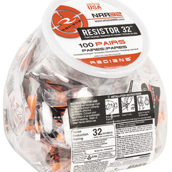 Radians Orange Foam Ear Plugs 32dB Noise Reduction FP8000RD/100