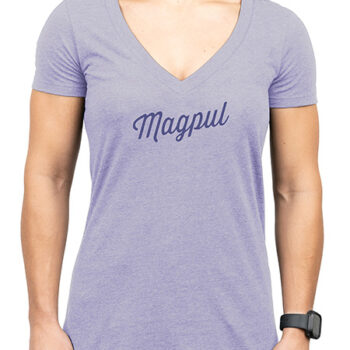 Magpul Rover Script Women's Short Sleeve T-Shirt Orchid Heather Cotton Polyester XL
