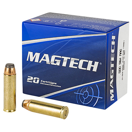 Magtech 500 S&W Mag 325gr Semi Jacketed Soft Point Flat Nose Ammunition 20 Rounds