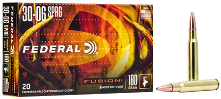 Federal Fusion 30-06 Springfield 180gr Bonded Soft Point Rifle Ammunition