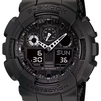 G-shock/vlc Distribution GA1001A1 G-Shock Tactical XL 52mm Keep Time Black Features Stopwatch/Speedometer
