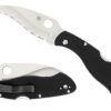 Spyderco C12GS Civilian CLIPIT 4.09" Folding Serrated Satin VG-10 SS Blade/ Black Textured G10 Handle Includes Pocket Clip 2 158042