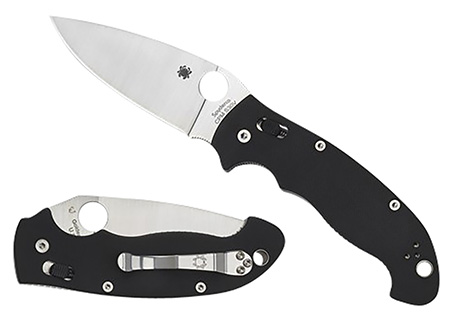 Spyderco C95GP2 Manix 2  XL 3.85" Folding Plain Satin CPM S30V SS Blade/Black Textured G10 Handle Includes Pocket Clip