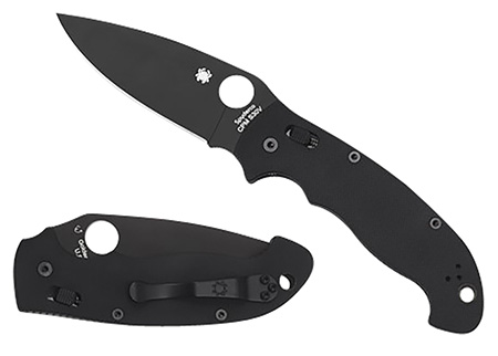 Spyderco C95GPBBK2 Manix 2  XL 3.85" Folding Plain Black DLC CPM S30V SS Blade/Black Textured G10 Handle Includes Pocket Clip