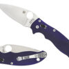 Spyderco C101GPDBL2 Manix 2 3.37" Folding Plain Satin CPM S110V Blade/Dark Blue Textured G10 Handle Includes Pocket Clip 2 158062
