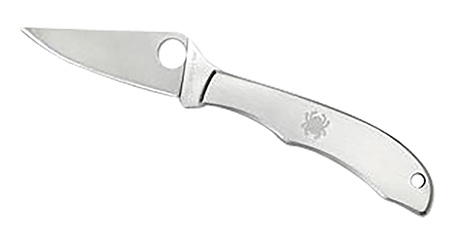 Spyderco Honeybee Folding Knife 1.63" 3Cr13MoV Satin Blade Satin Stainless Steel Handle