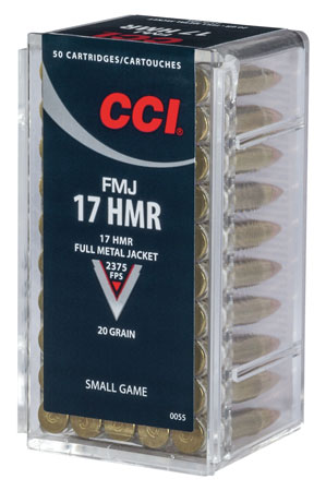 CCI Gamepoint .17 HMR 20gr Full Metal Jacket, 50-Box/40-Case