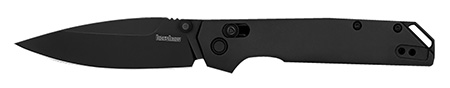 Kershaw 2038BLK Iridium  3.40" Folding Spear Point Plain Satin/Stonewashed D2 Steel Blade/ Gray Anodized Aluminum Handle Includes Pocket Clip