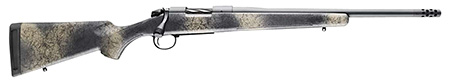 Bergara B-14 Wilderness Ridge 7mm PRC Rifle - 22" Threaded Barrel, Sniper Gray Cerakote, SoftTouch Woodland Camo Stock