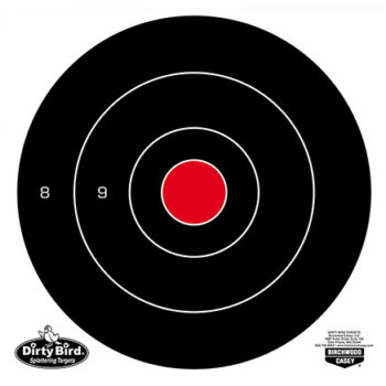 Birchwood Casey Dirty Bird 8-Inch Bullseye Tagboard Target Hanging Black/White 25-Pack