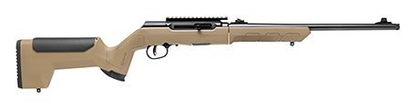 Savage Arms A22 Takedown Semi-Auto .22 LR Rifle - 18" Threaded Barrel Blued Finish FDE Synthetic Stock Optics Mount Low-Profile Sights 10+1 Capacity