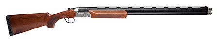 Stevens 555 20 Gauge Over/Under Shotgun 3" Chamber 30" Ported Barrels Silver Receiver Turkish Walnut Stock Adjustable Cheek Rest Fiber Optic Sights Five Extended Choke Tubes