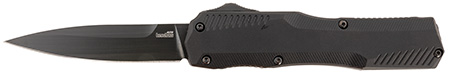 Kershaw 9000BLK Livewire  Automatic 3.30" OTF Spear Point Plain Black DLC CPM MagnaCut Steel Blade, Black Anodized Aluminum Handle, Includes Pocket Clip