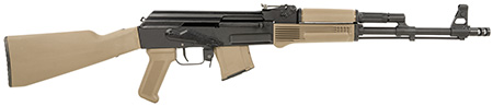 Arsenal SAM7R 7.62x39mm Rifle, 16.25" Chrome-Lined Barrel, 10+1 Capacity, Black Steel Receiver, Fixed FDE Synthetic Stock and Polymer Grip