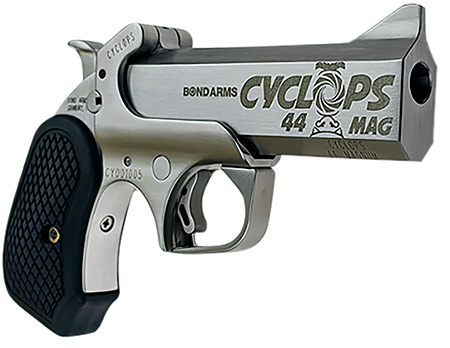 Bond Arms Cyclops Big Bore 44 Mag Derringer 1-Round 4.25" Barrel Engraved Stainless Steel Matte Frame Extended Grip