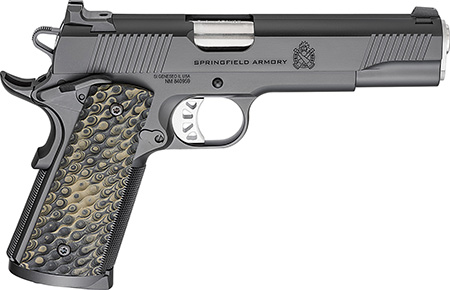 Springfield Armory 1911 TRP .45 ACP, 5" Stainless Match Grade Barrel, 8+1 Capacity, Black Cerakote Serrated Carbon Steel Slide & Frame with Beavertail, VZ Hydra G10 Grip