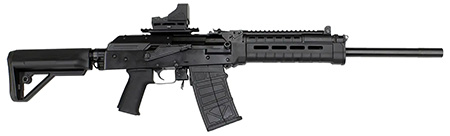 JTS M12AK T1 12 Gauge 18.7" Semi-Auto, 3" Chamber, 5+1 Capacity, M-Lok Handguard, Adjustable Gas Block, Fixed Stock, Includes Red Dot