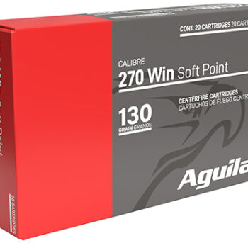 Aguila 270 Winchester 130gr InterLock Boat Tail Soft Point Rifle Ammunition 20 Rounds