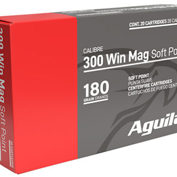 Aguila 300 Winchester Mag InterLock Soft Point Boat Tail 180 Grain Rifle Ammunition 20 Rounds
