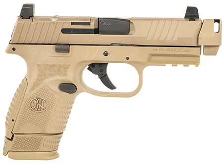 FN 509C MRD Compact 9mm Pistol 4.2" Barrel Compensator Frame 15+1 12+1 Capacity Black Flat Dark Earth PVD Finish