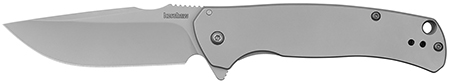 Kershaw 1416 Scour  3.30" Folding Drop Point Plain Bead Blasted 8Cr13MoV SS Blade, Bead Blasted Stainless Steel Handle