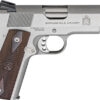 Springfield Armory 1911 Garrison .45 ACP Pistol - 7+1 Rounds, 4.25" Stainless Match Grade Barrel, Serrated Stainless Steel Slide and Frame with Beavertail, Thinline Wood Grip 2 162341