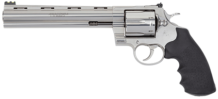 Colt Anaconda .44 Mag Revolver 6-Round 8-Inch Barrel Stainless Steel Vent Rib Frame Black Rubber Grips