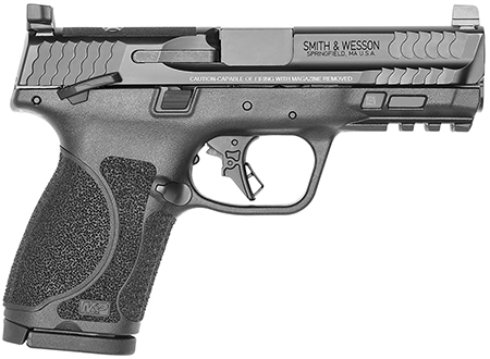 Smith & Wesson M&P M2.0 MA Compliant Compact 9mm Luger, 10+1, 4" Black Armornite Stainless Steel Barrel, Black Cerakote Optic Cut Serrated Stainless Steel Slide, Polymer Frame with Picatinny Rail
