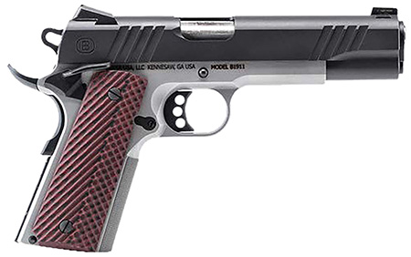 Bersa B1911 .45 ACP, 8+1, 5" Steel Barrel, Stainless Serrated Slide, Black Stainless Steel Frame with Beavertail