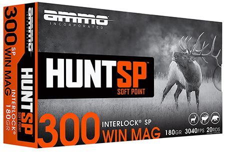 Ammo Inc 300 Winchester Mag 180gr Soft Point Hunting Ammunition 20 Rounds Per Box