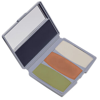 HS Camo-Compac 4 Woodland Makeup Kit - Mud Brown Flat Black Leaf Green Sand