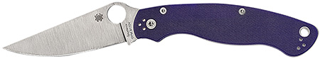 Spyderco C36GPDBL2 Military 2  4" Folding Plain Satin CPM S30V SS Blade, Dark Blue Textured G10 Handle