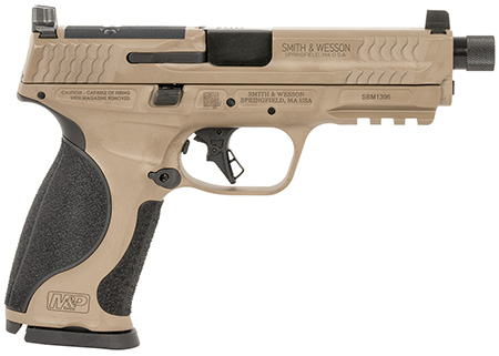 Smith & Wesson M&P9 M2.0 9mm Pistol - 17+1 Rounds, 4.625" Barrel, Optics Ready, Threaded Barrel, Flat Dark Earth (FDE) Finish