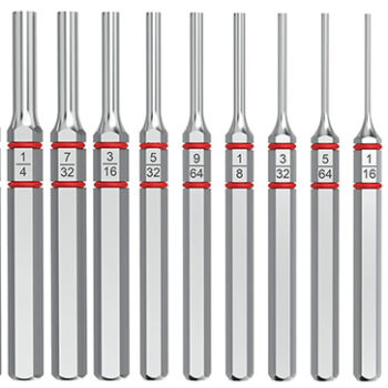 Real Avid AVAPKS Accu-Punch Standard Pin Punch Set Steel 11 Pieces