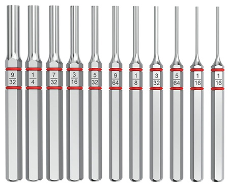 Real Avid AVAPKS Accu-Punch Standard Pin Punch Set Steel 11 Pieces 3 Real Avid AVAPKS Accu-Punch Standard Pin Punch Set Steel 11 Pieces