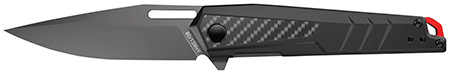 Real Avid AVRAV5 RAV--5  3.40" Folding Drop Point Plain Titanium 8Cr13MoV SS Blade, Black Textured Aluminum/Carbon Fiber Handle, Clamshell Pkg