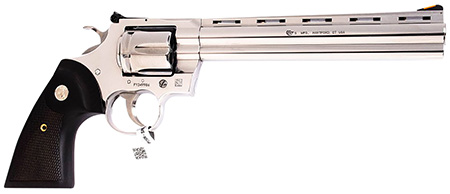 Colt Python Revolver 357 Mag 6-Round 8-Inch Barrel Stainless Steel Ventilated Rib Walnut Grip