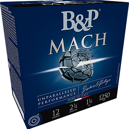 B&P 12 Gauge 2.75" 7/8oz 7.5 Shot Mach Ammunition 25 Rounds per Box