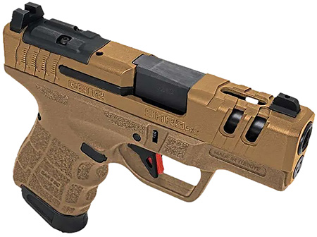 SAR9 Sub-Compact 9mm Pistol - Bronze Cerakote Ported Slide Serrated Barrel Polymer Frame