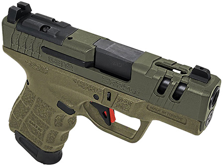 SAR USA SAR9 SC Gen2 Sub-Compact 9mm Pistol, 3.3" Black Steel Barrel, 15+1 Capacity, OD Green Cerakote Ported/Serrated Slide, OD Green Polymer Frame and Grip