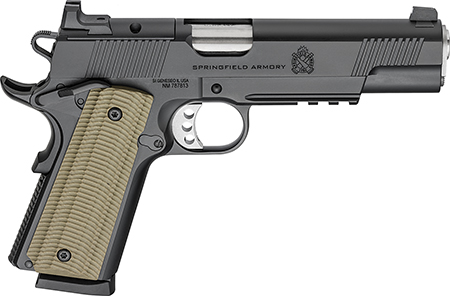 Springfield Armory 1911 Operator 9mm Pistol, 5" Barrel, 8+1 Capacity, Black Cerakote Optic-Ready Carbon Steel Slide, VZ G10 Grip