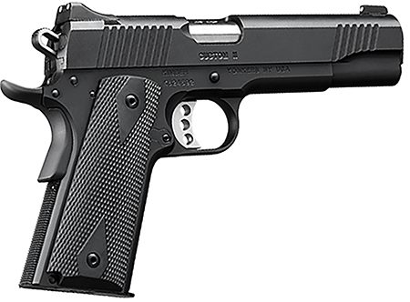 Kimber Custom II (CA) .45 ACP, 5" Barrel, 7+1 Capacity, Matte Black Steel Slide with Front Serrations, Black Synthetic Double Diamond Grip