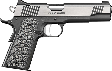 Kimber Eclipse Custom 45ACP Semi-Auto Pistol 5" Barrel 7+1 Rounds Stainless Steel Slide Gray Finish G-10 Grip Front Strap Checkering