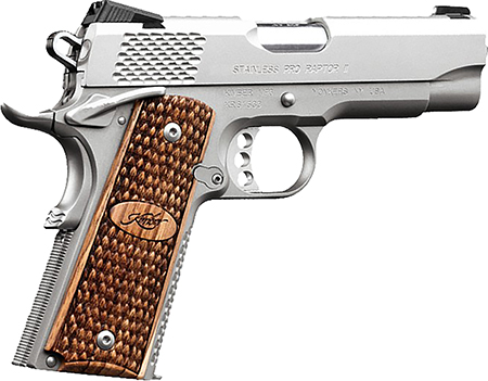 Kimber Pro Raptor II 45ACP Semi-Automatic Pistol 4" Barrel Stainless Steel Slide Zebrawood Grip 3 Kimber Pro Raptor II 45ACP Semi-Automatic Pistol 4" Barrel Stainless Steel Slide Zebrawood Grip